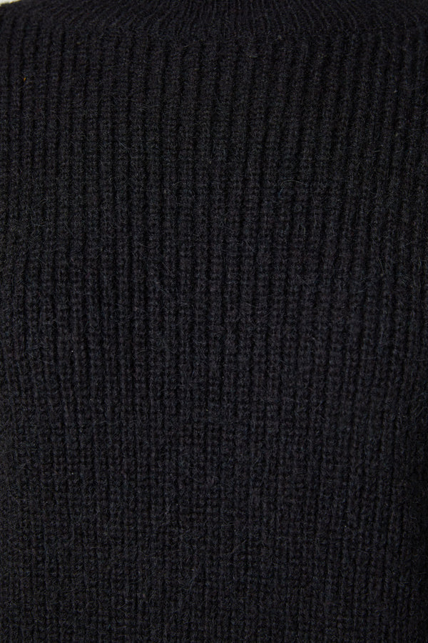Dangerfield - Time & Date Fluffy Jumper - black