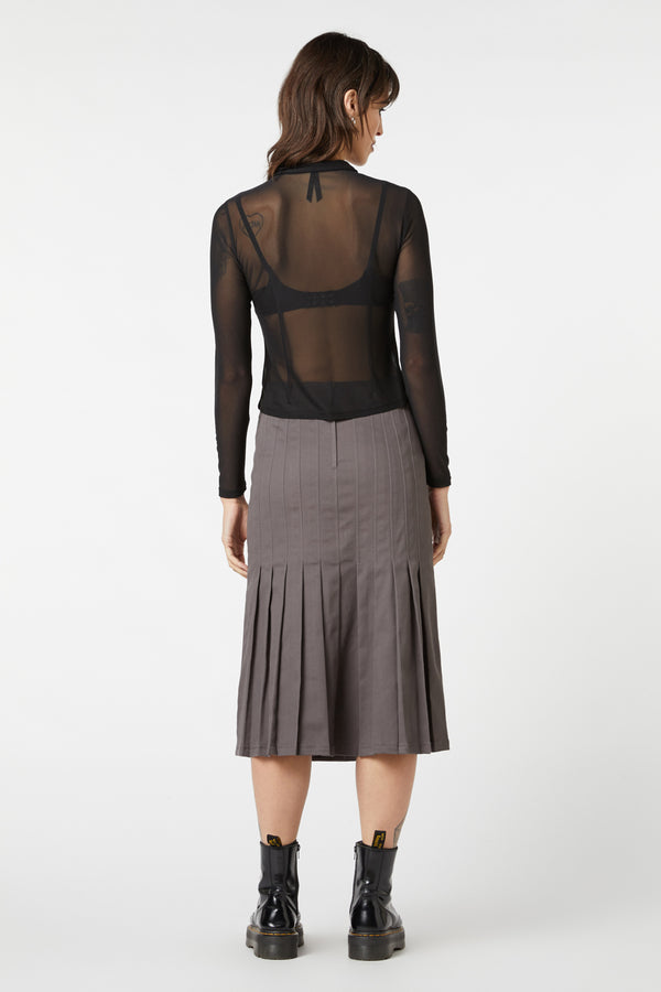 Dangerfield - Mesh Collared Blouse - black