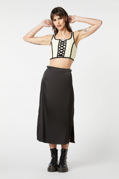 Dangerfield - Birth Chart Midi Slit Skirt - black