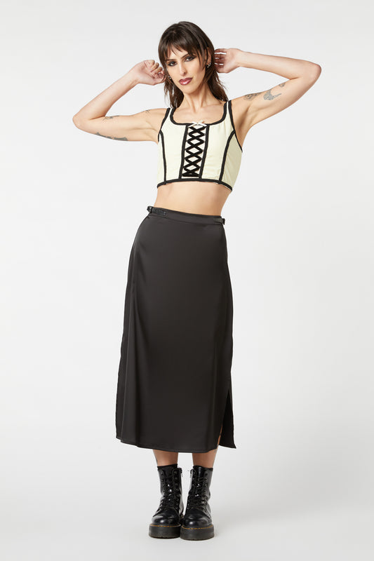 Dangerfield - Birth Chart Midi Slit Skirt - black