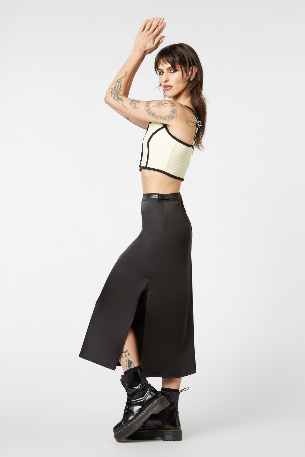 Dangerfield - Birth Chart Midi Slit Skirt - black