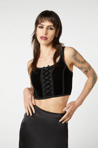 Dangerfield - 10Th House Velvet Corset - black