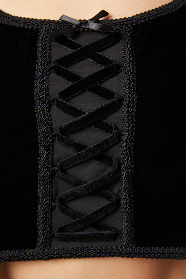 Dangerfield - 10Th House Velvet Corset - black