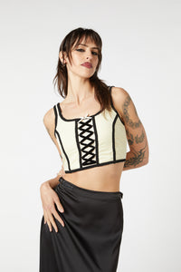 Dangerfield - 10Th House Velvet Corset - champagne