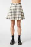 Dangerfield - Crescent Tartan Pleated Skirt - beige