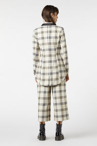 Dangerfield - Crescent Tartan Tail Coat - beige