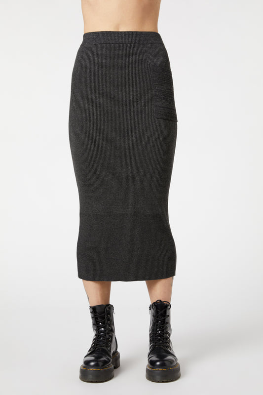 Dangerfield - Moon Sign Knit Skirt - charcoal