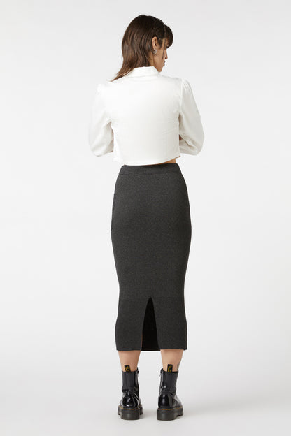 Dangerfield - Moon Sign Knit Skirt - charcoal