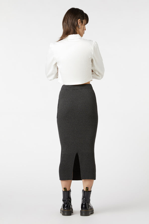 Dangerfield - Moon Sign Knit Skirt - charcoal