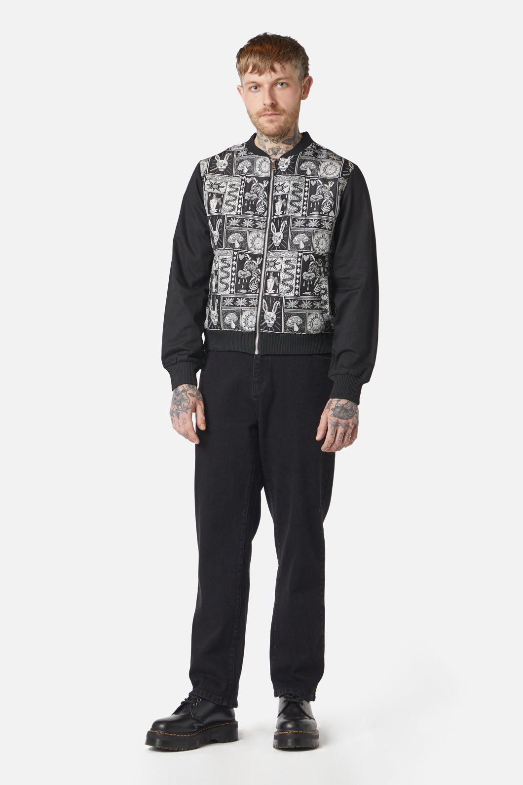 Dangerfield - No Way Out Bomber Jacket - black-white