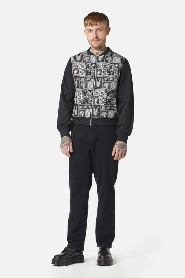 Dangerfield - No Way Out Bomber Jacket - black-white