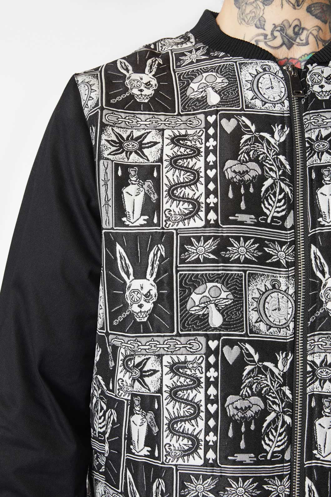 Dangerfield - No Way Out Bomber Jacket - black-white