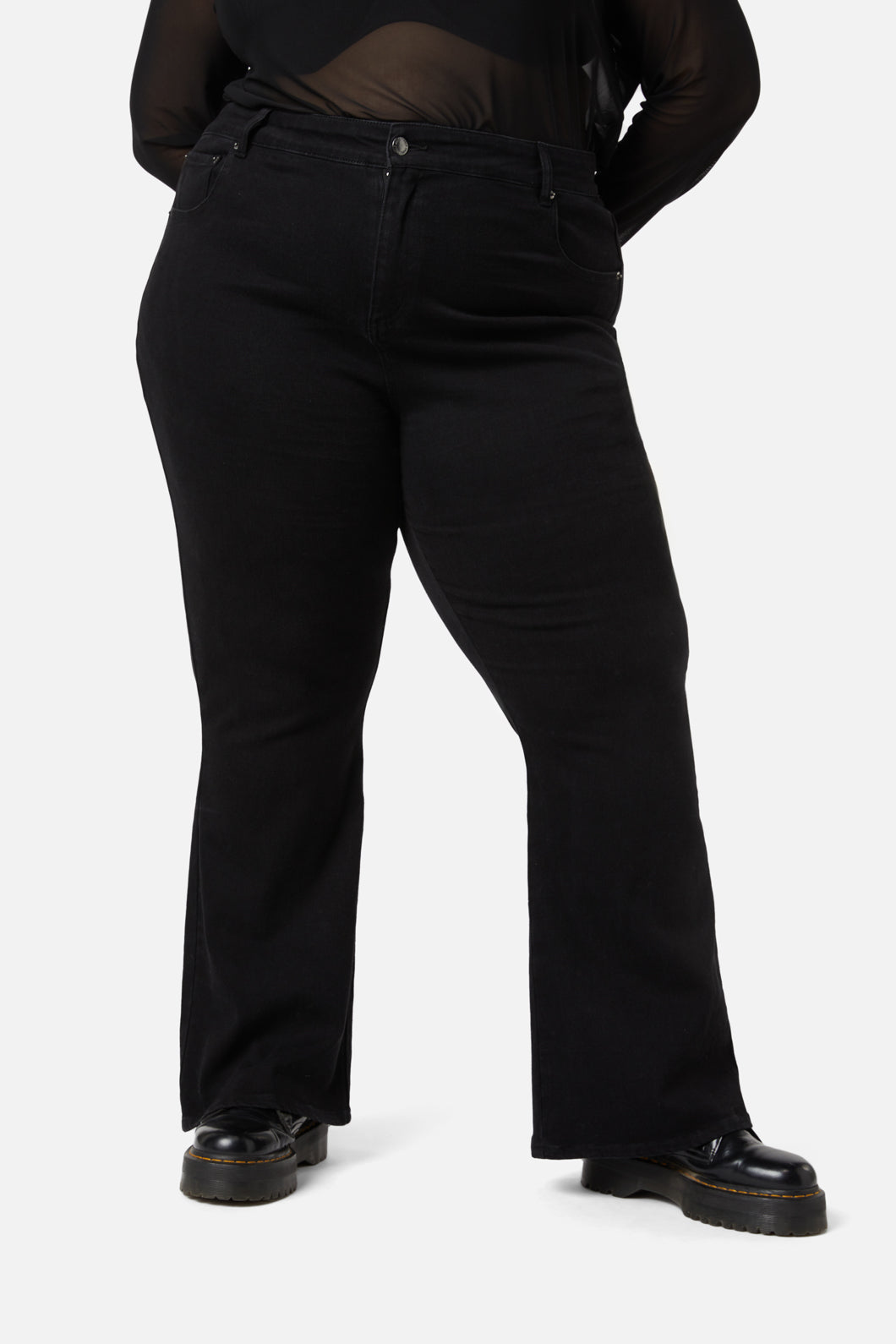 Dangerfield - Lilith Curve Flare Jeans - black