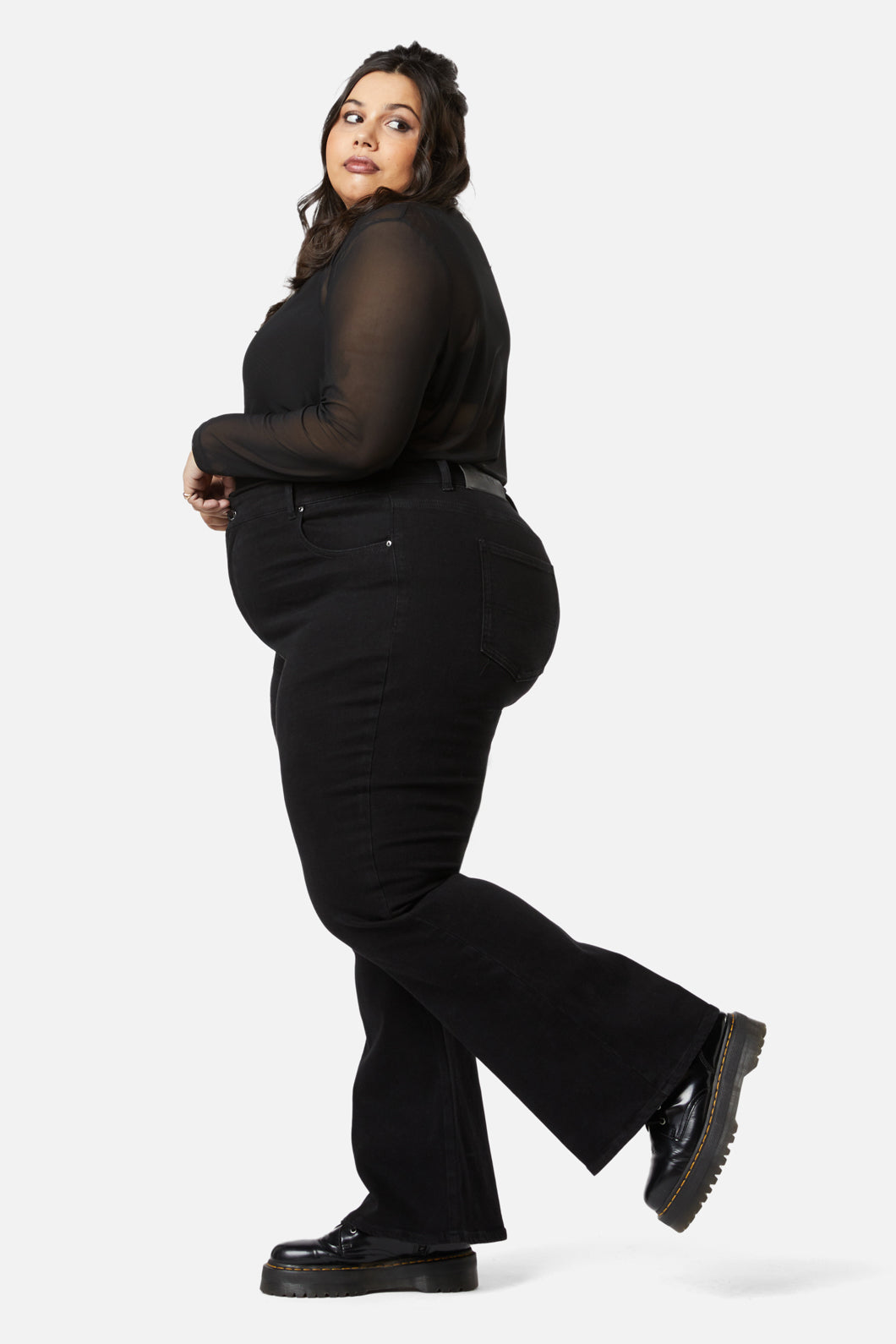 Dangerfield - Lilith Curve Flare Jeans - black
