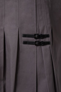 Dangerfield - Curve Time & Date Pleated Skirt - charcoal