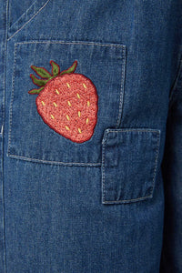 Dangerfield - Strawberry Patch Peg Leg Jeans - blue
