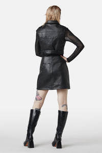 Dangerfield - Ornate Metal Pu Vest - black