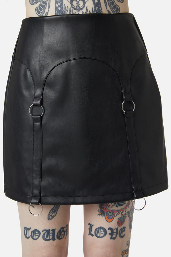 Dangerfield - Guarded Pu Skirt - black