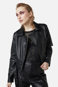 Dangerfield - Ornate Metal Pu Jacket - black