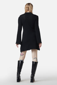 Dangerfield - Crochet Knit Mini Dress - black