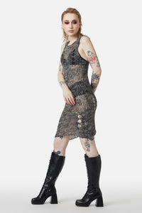 Dangerfield - Misery Distressed Knit Dress - black