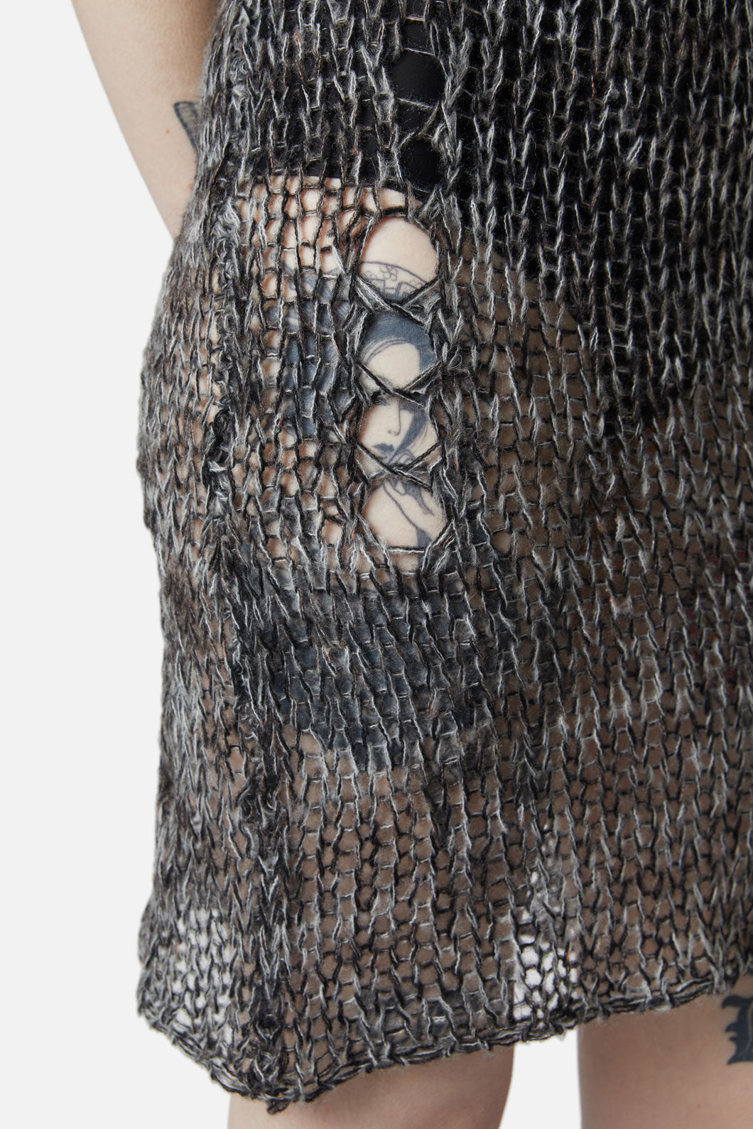 Distressed knitted outlet dress