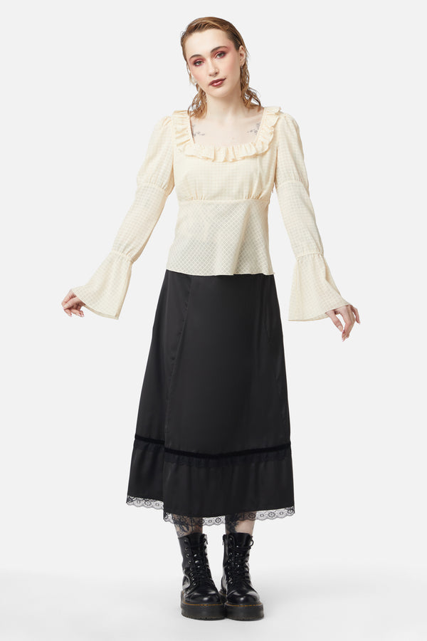 Dangerfield - All Of White Sheer Blouse - cream