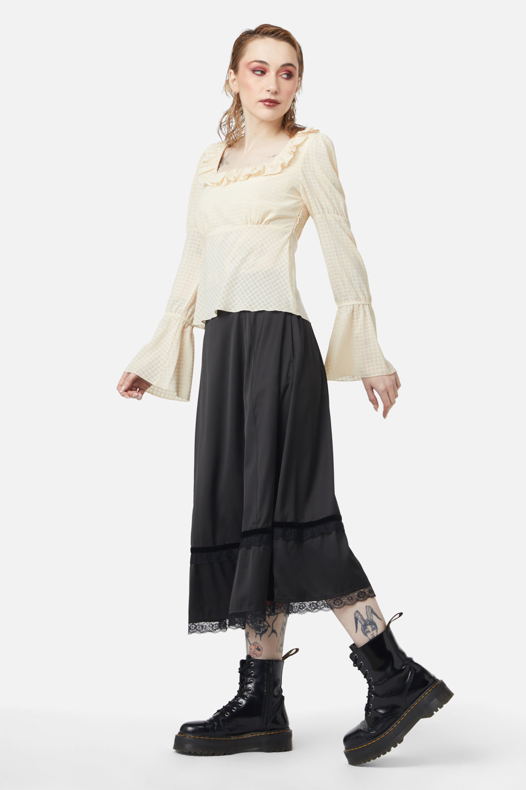 Dangerfield - All Of White Sheer Blouse - cream