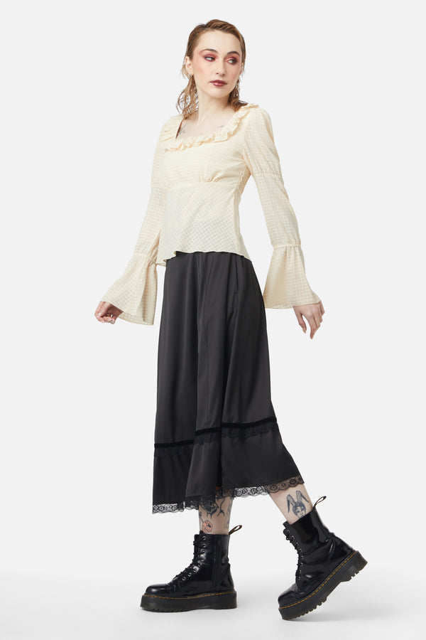 Dangerfield - All Of White Sheer Blouse - cream