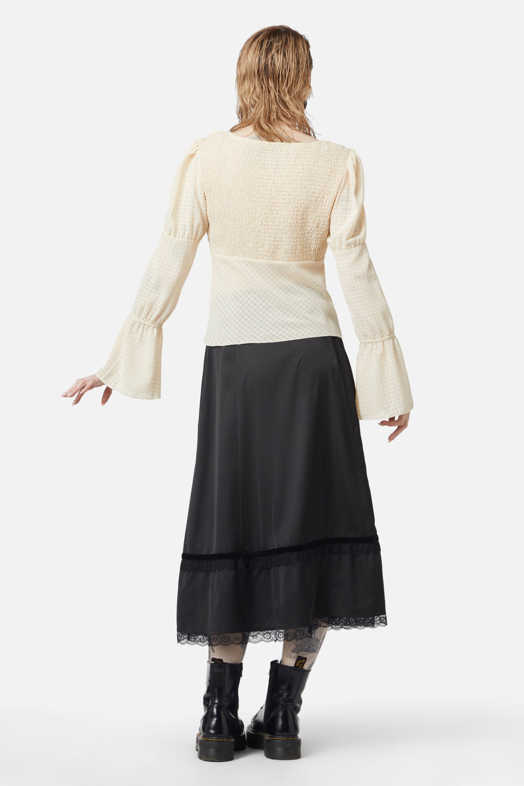 Dangerfield - All Of White Sheer Blouse - cream
