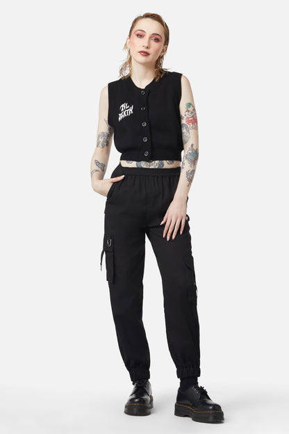 Dangerfield - Til Death Button Vest - black