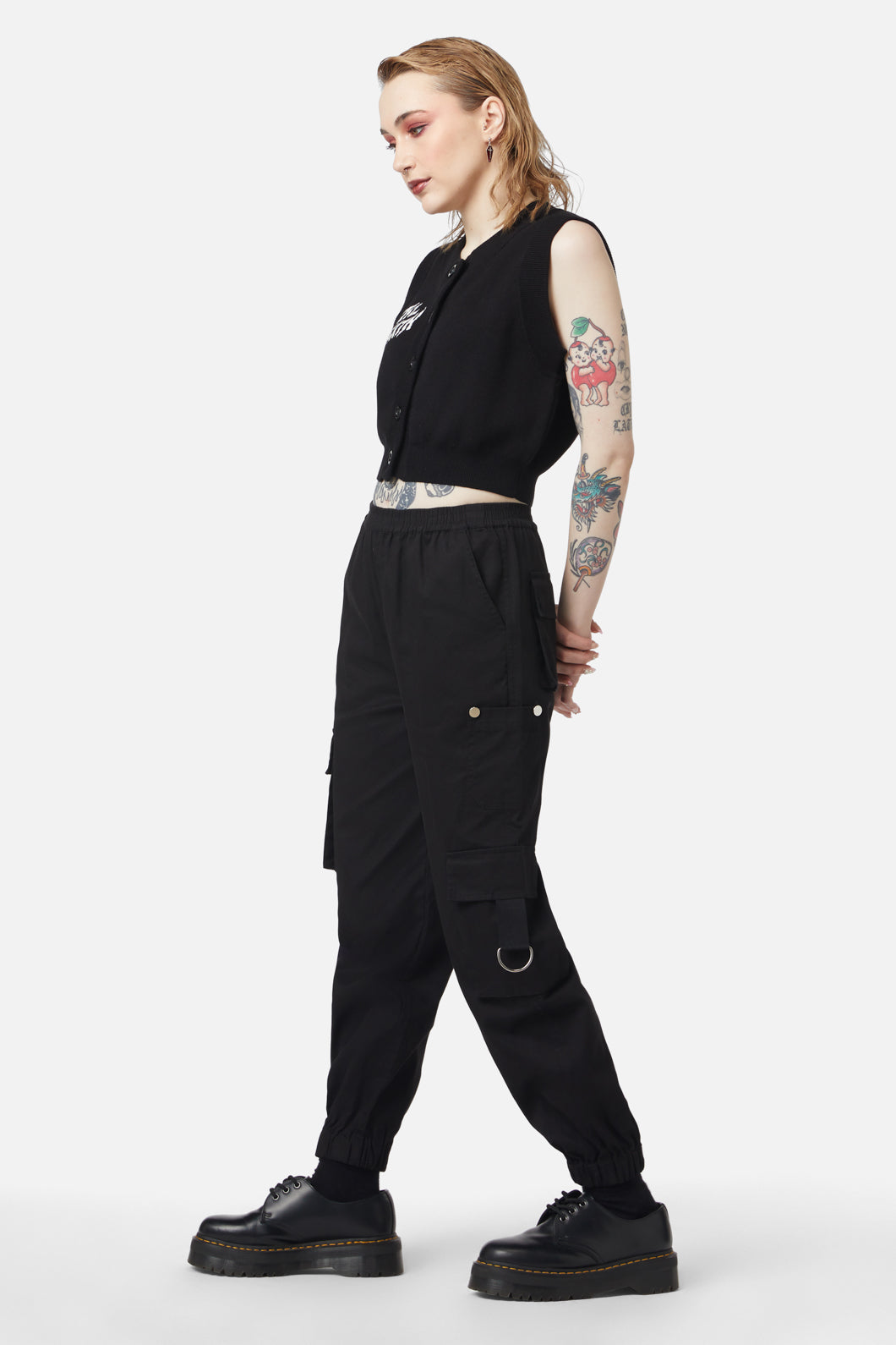 Dangerfield - Til Death Button Vest - black