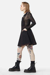 Dangerfield - Defrauded Contrast Stitch Pinafore - black