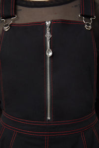 Dangerfield - Defrauded Contrast Stitch Pinafore - black