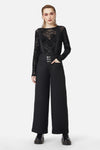 Dangerfield - Ornate Tux High Rise Pant - black