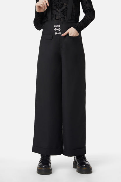 Dangerfield - Ornate Tux High Rise Pant - black