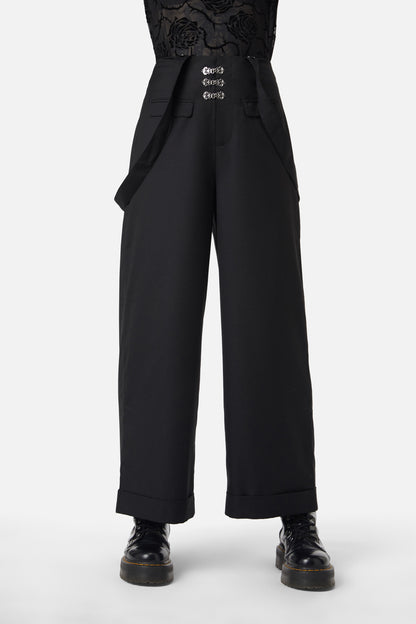Dangerfield - Ornate Tux High Rise Pant - black