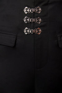 Dangerfield - Ornate Tux High Rise Pant - black