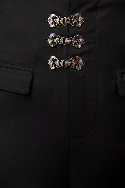 Dangerfield - Ornate Tux High Rise Pant - black