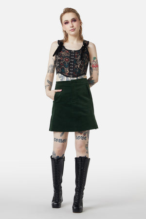Dangerfield - At The Alter Mini Skirt - emerald