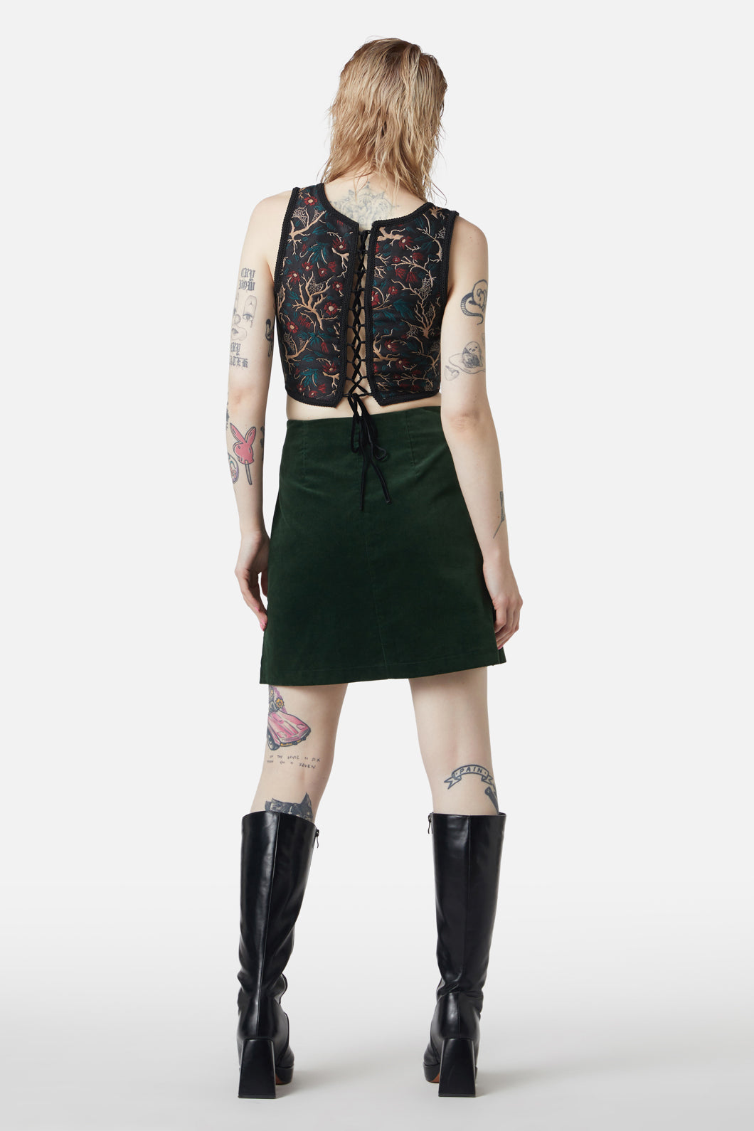 Dangerfield - At The Alter Mini Skirt - emerald