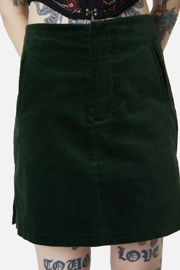 Dangerfield - At The Alter Mini Skirt - emerald