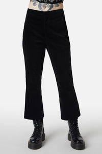 Dangerfield - At The Alter Velvet Kick Flares - black