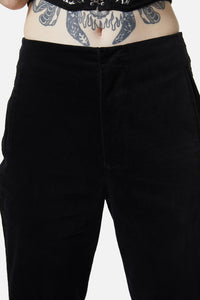 Dangerfield - At The Alter Velvet Kick Flares - black