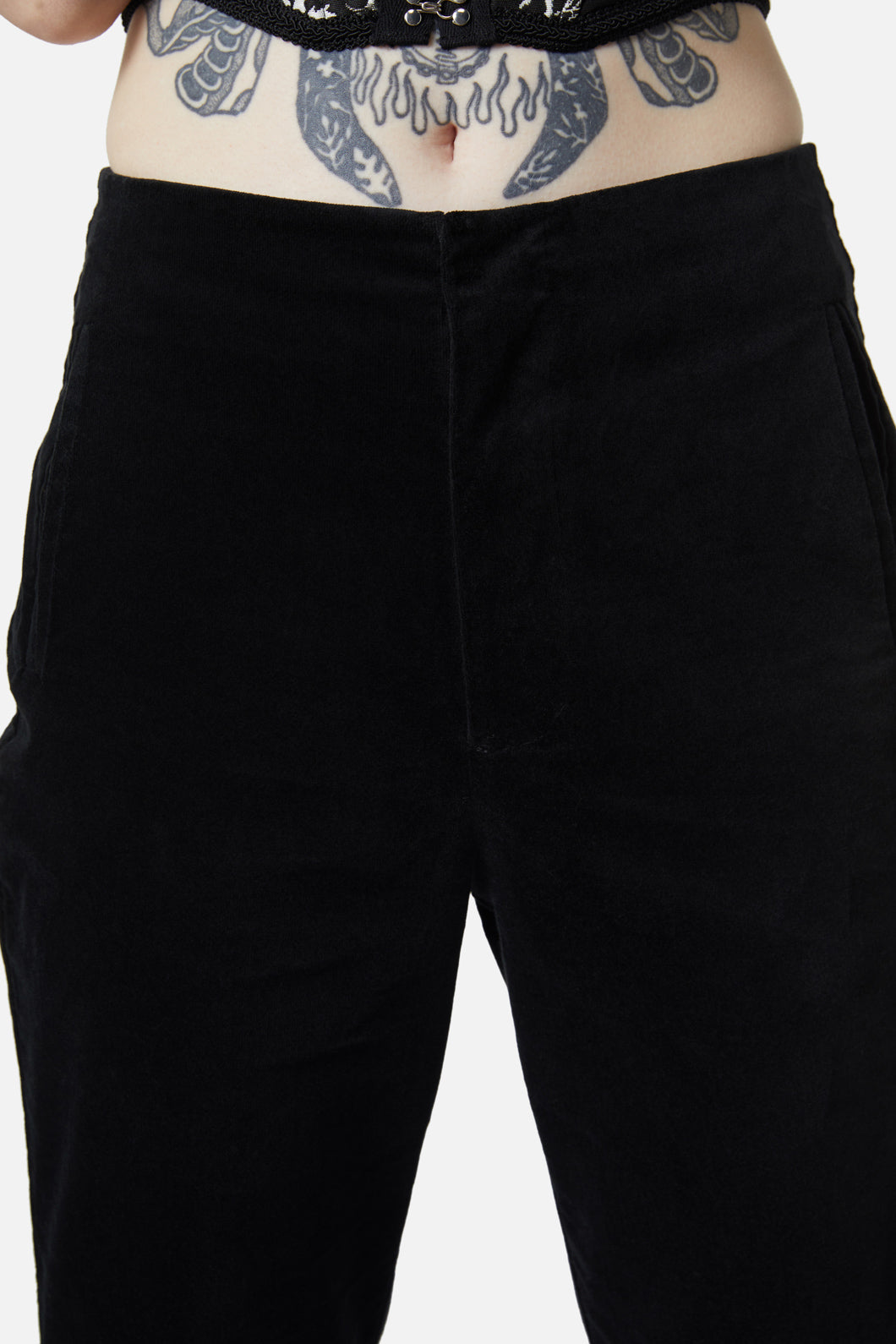 Dangerfield - At The Alter Velvet Kick Flares - black