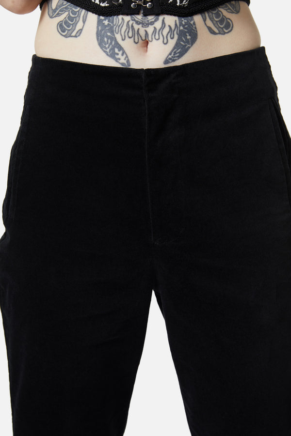 Dangerfield - At The Alter Velvet Kick Flares - black