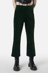 Dangerfield - At The Alter Velvet Kick Flares - emerald