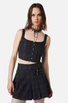 Dangerfield - High Society Tartan Corset - black