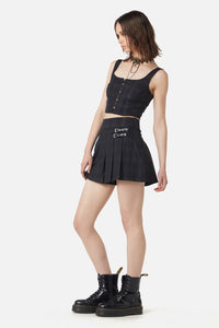 Dangerfield - High Society Tartan Corset - black