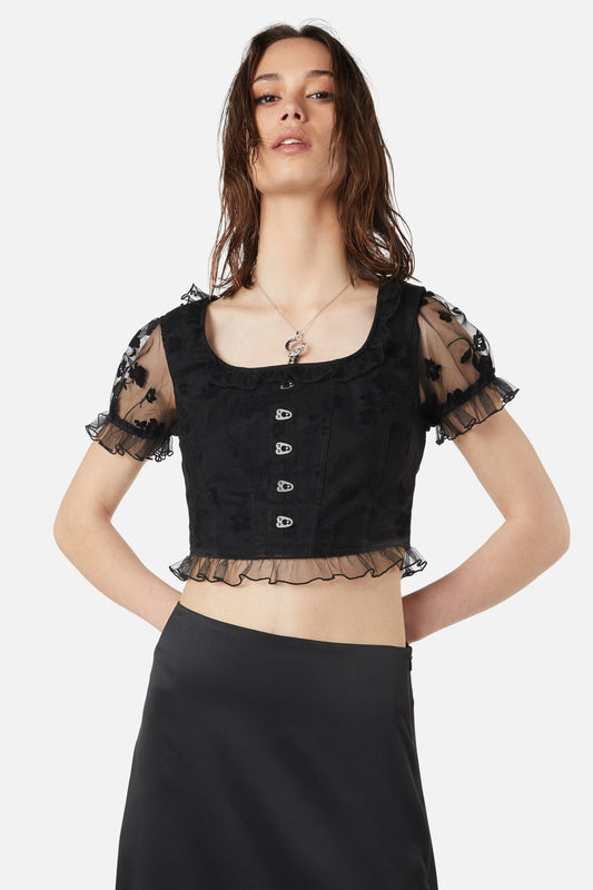 Dangerfield - The Manor Lace Corset Top - black
